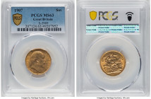 Edward VII gold Sovereign 1907 MS63 PCGS, KM805, S-3969. HID09801242017 © 2024 Heritage Auctions | All Rights Reserved
