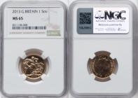 Elizabeth II gold Sovereign 2013 MS65 NGC, KM1002.1. HID09801242017 © 2024 Heritage Auctions | All Rights Reserved