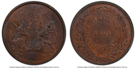 British East India Company 1/2 Penny 1821 MS63 Brown PCGS, KM-A4. HID09801242017 © 2024 Heritage Auctions | All Rights Reserved