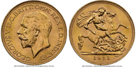 George V gold Sovereign 1931-SA MS63 NGC, KM-A22. HID09801242017 © 2024 Heritage Auctions | All Rights Reserved