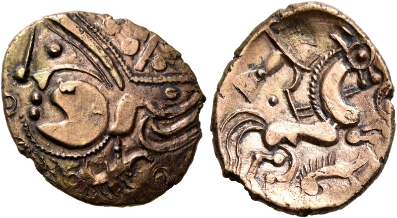 NORTHWEST GAUL. Aulerci Eburovices. 2nd to early 1st century BC. Hemistater (Gol...