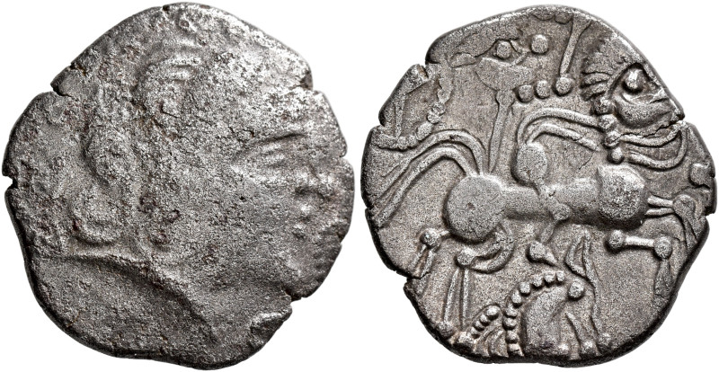 NORTHWEST GAUL. Veneti. Circa 60-50 BC. Stater (Billon, 22 mm, 6.42 g, 12 h), 'à...