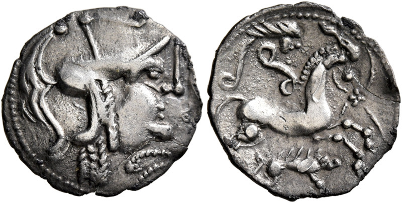 NORTHEAST GAUL. Ambiani. Circa 50-30 BC. Quinarius (Silver, 16 mm, 0.90 g, 5 h),...
