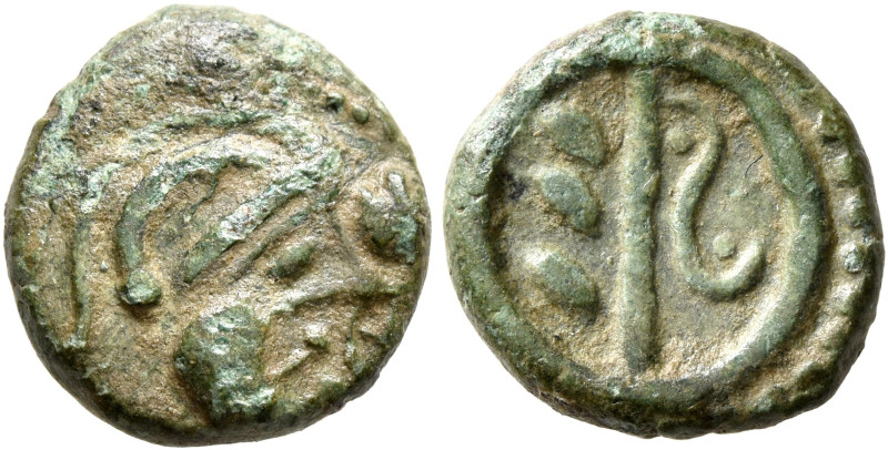 NORTHEAST GAUL. Caleti. 2nd century BC. AE (Bronze, 14 mm, 2.63 g, 9 h). Celtici...