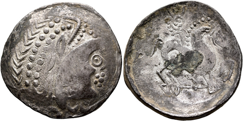 CARPATHIAN REGION. Uncertain tribe. Circa 2nd-1st century BC. Tetradrachm (Silve...