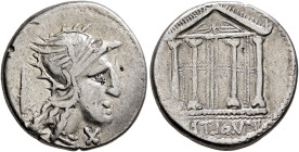LOWER DANUBE. Geto-Dacians. 1st century BC. 'Denarius' (Silver, 18 mm, 4.39 g, 6 h), possibly imitating a Roman Republican denarius of M. Papirius Car...