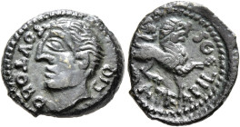 NORTHWEST GAUL. Carnutes. Circa 100-50 BC. AE (Bronze, 17 mm, 3.23 g, 9 h). TOVTOBOCIO Bare head to left. Rev. ATEPILOS Lion walking to the right, wit...