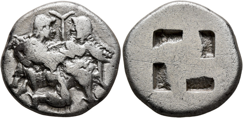 ISLANDS OFF THRACE, Thasos. Circa 500-480 BC. Stater (Silver, 21 mm, 8.37 g). Nu...