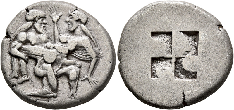 ISLANDS OFF THRACE, Thasos. Circa 480-463 BC. Stater (Silver, 22 mm, 8.80 g). Nu...