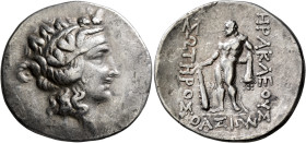 ISLANDS OFF THRACE, Thasos. Circa 148-90/80 BC. Tetradrachm (Silver, 33 mm, 16.61 g, 11 h). Head of Dionysos to right, wearing ivy wreath and taenia. ...