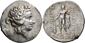 ISLANDS OFF THRACE, Thasos. Circa 148-90/80 BC. Tetradrachm (Silver, 32 mm, 16.61 g, 11 h). Head of Dionysos to right, wearing ivy wreath and taenia. ...