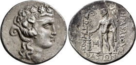 ISLANDS OFF THRACE, Thasos. Circa 148-90/80 BC. Tetradrachm (Silver, 31 mm, 16.48 g, 12 h). Head of Dionysos to right, wearing ivy wreath and taenia. ...
