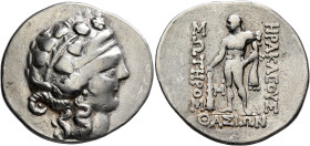 ISLANDS OFF THRACE, Thasos. Circa 148-90/80 BC. Tetradrachm (Silver, 33 mm, 16.64 g, 11 h). Head of Dionysos to right, wearing ivy wreath and taenia. ...