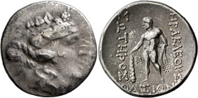 ISLANDS OFF THRACE, Thasos. Circa 148-90/80 BC. Tetradrachm (Silver, 30 mm, 16.71 g, 2 h). Head of Dionysos to right, wearing ivy wreath and taenia. R...