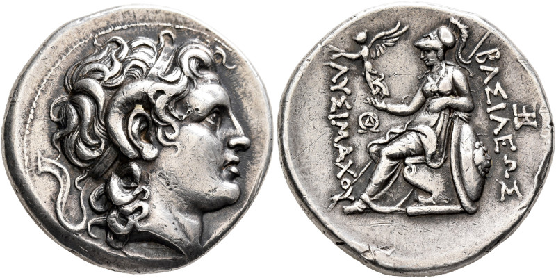 KINGS OF THRACE. Lysimachos, 305-281 BC. Tetradrachm (Silver, 29 mm, 17.07 g, 12...