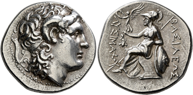 KINGS OF THRACE. Lysimachos, 305-281 BC. Tetradrachm (Silver, 28 mm, 16.90 g, 1 ...