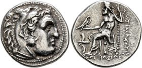 KINGS OF THRACE. Lysimachos, 305-281 BC. Drachm (Silver, 18 mm, 4.18 g, 11 h), in the types of Alexander III. Kolophon, circa 301/0-300/299. Head of H...