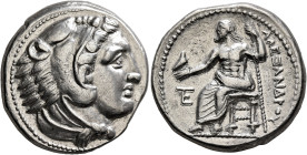 KINGS OF MACEDON. Alexander III ‘the Great’, 336-323 BC. Tetradrachm (Silver, 26 mm, 16.58 g, 9 h), Amphipolis, circa 325-323/2. Head of Herakles to r...