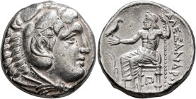 KINGS OF MACEDON. Alexander III ‘the Great’, 336-323 BC. Tetradrachm (Silver, 24 mm, 17.27 g, 4 h), Amphipolis, under Kassander, circa 316-311. Head o...