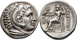 KINGS OF MACEDON. Alexander III ‘the Great’, 336-323 BC. Tetradrachm (Silver, 27 mm, 17.22 g, 5 h), uncertain mint in Macedon. Struck under Kassander ...