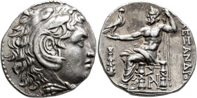 KINGS OF MACEDON. Alexander III ‘the Great’, 336-323 BC. Tetradrachm (Silver, 29 mm, 16.90 g, 12 h), uncertain mint in northwestern Asia Minor, circa ...