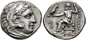 KINGS OF MACEDON. Alexander III ‘the Great’, 336-323 BC. Drachm (Silver, 17 mm, 4.00 g, 1 h), Lampsakos, struck under Philip III Arrhidaios, 323-317. ...