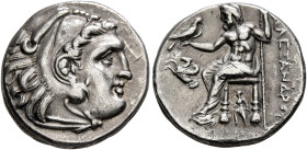 KINGS OF MACEDON. Alexander III ‘the Great’, 336-323 BC. Drachm (Silver, 17 mm, 4.25 g, 8 h), Lampsakos, struck under Antigonos I Monophthalmos, circa...
