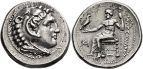 KINGS OF MACEDON. Alexander III ‘the Great’, 336-323 BC. Tetradrachm (Silver, 29 mm, 17.18 g, 12 h), Miletos, circa 325-323. Head of Herakles to right...