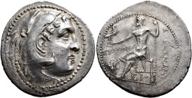 KINGS OF MACEDON. Alexander III ‘the Great’, 336-323 BC. Tetradrachm (Silver, 33 mm, 16.71 g, 12 h), Rhodes. Stasion, magistrate, circa 201-190. Head ...