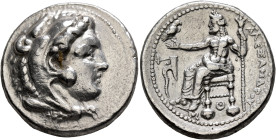 KINGS OF MACEDON. Alexander III ‘the Great’, 336-323 BC. Tetradrachm (Silver, 27 mm, 16.75 g, 3 h), Tarsos, struck under Menes or Philotas, circa 327-...