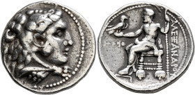 KINGS OF MACEDON. Alexander III ‘the Great’, 336-323 BC. Tetradrachm (Silver, 28 mm, 17.08 g, 6 h), Tyre, under Ptolemy I as Satrap, RY 32 of 'Ozmilk,...
