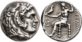 KINGS OF MACEDON. Alexander III ‘the Great’, 336-323 BC. Tetradrachm (Silver, 26 mm, 17.00 g, 1 h), Babylon, struck under Peithon, 317-311. Head of He...