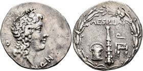 MACEDON (ROMAN PROVINCE). Aesillas, quaestor, circa 95-70 BC. Tetradrachm (Silver, 33 mm, 16.57 g, 12 h), uncertain mint in Macedon. MAKEΔONΩN Head of...