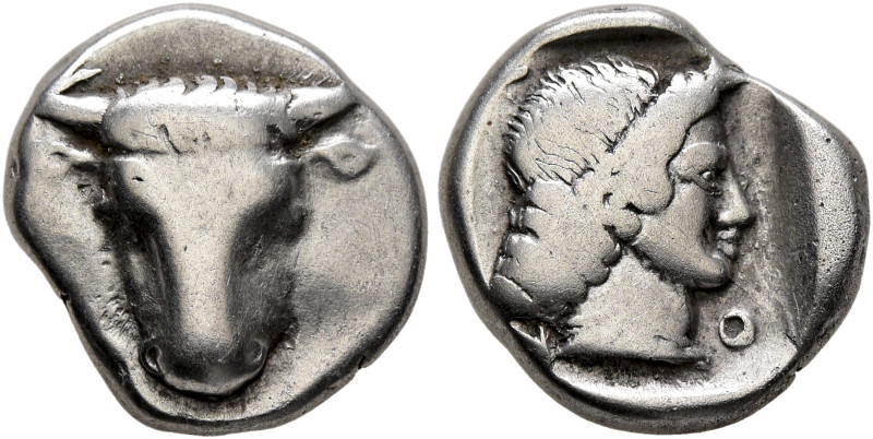 PHOKIS, Federal Coinage. Circa 457-446. Triobol (Silver, 13 mm, 3.02 g, 3 h). Fa...