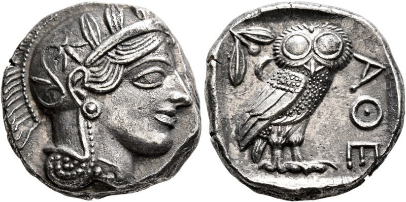 ATTICA. Athens. Circa 430s-420s BC. Tetradrachm (Silver, 24 mm, 17.18 g, 10 h). ...