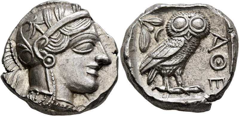 ATTICA. Athens. Circa 430s-420s BC. Tetradrachm (Silver, 24 mm, 17.21 g, 11 h). ...