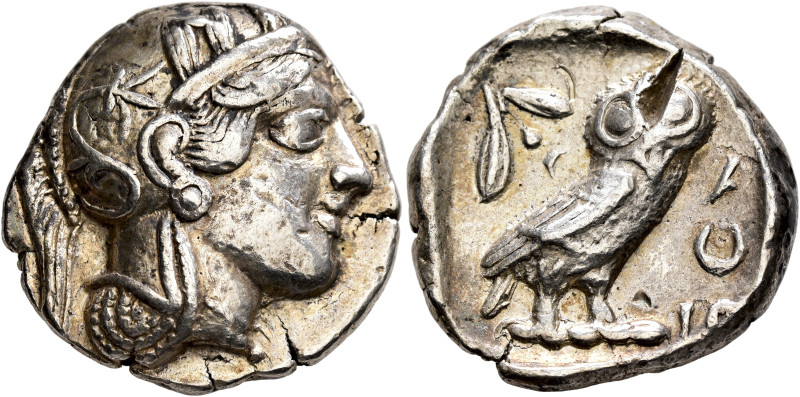 ATTICA. Athens. Circa 420s-404 BC. Tetradrachm (Silver, 25 mm, 17.11 g, 9 h). He...