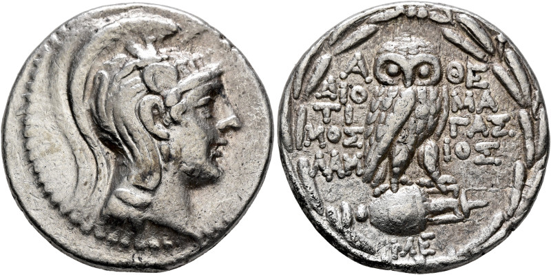 ATTICA. Athens. Circa 165-42 BC. Tetradrachm (Silver, 29 mm, 16.69 g, 12 h), Dio...