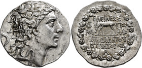 KINGS OF PONTOS. Mithradates VI Eupator, circa 120-63 BC. Tetradrachm (Silver, 33 mm, 16.74 g, 12 h), Pergamon, BE 213, 1st month = October 85. Diadem...