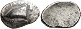 PAPHLAGONIA. Sinope. Circa 490-425 BC. Drachm (Silver, 19 mm, 5.30 g), a contemporary imitation. Stylized head of an eagle to left; below, dolphin to ...