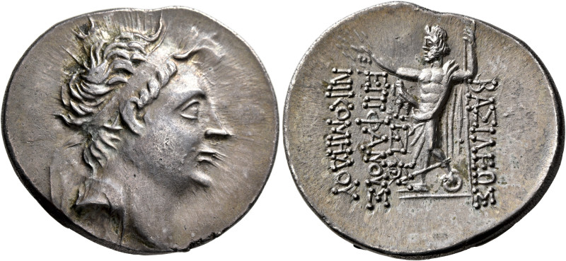 KINGS OF BITHYNIA. Nikomedes IV Philopator, 94-74 BC. Tetradrachm (Silver, 34 mm...