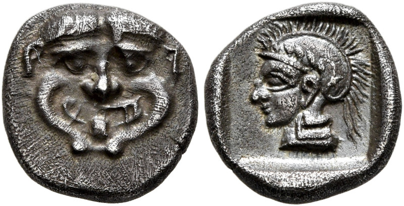 PISIDIA. Selge. Circa 370-350 BC. Obol (Silver, 10 mm, 1.06 g, 12 h). Facing gor...