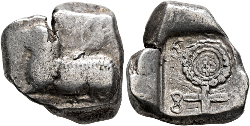 CYPRUS. Salamis. Phausis (?), circa 480-460 BC. Stater (Silver, 20 mm, 11.17 g, ...