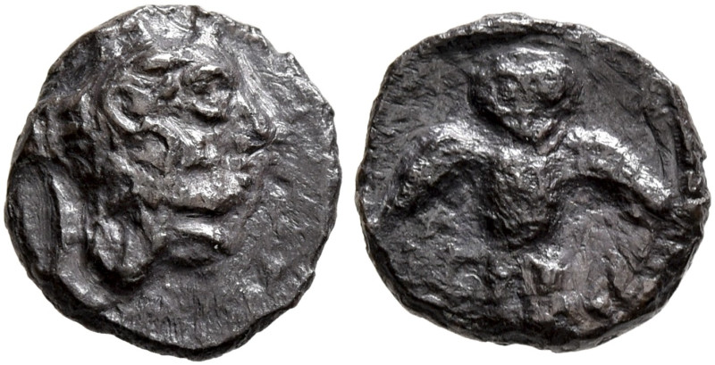 SAMARIA. Late 5th to late 4th century BC. M'h (Silver, 9 mm, 0.58 g, 9 h). Head ...