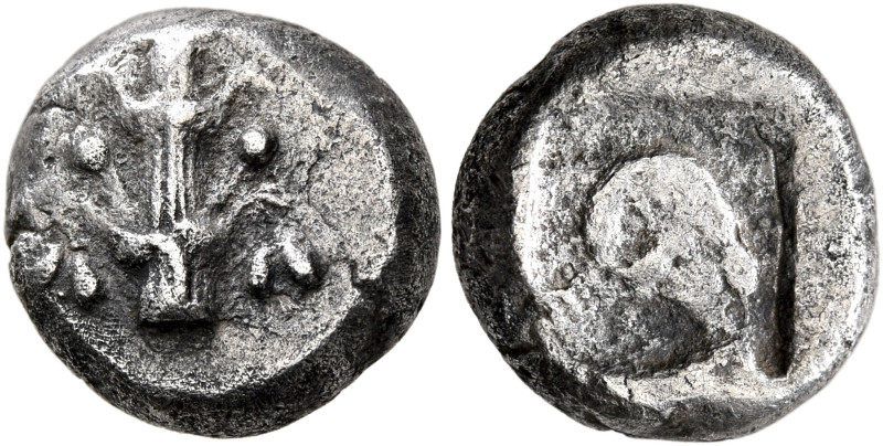 KYRENAICA. Barke. Circa 480-435 BC. Drachm (Silver, 12 mm, 3.34 g, 9 h), 'Asiati...