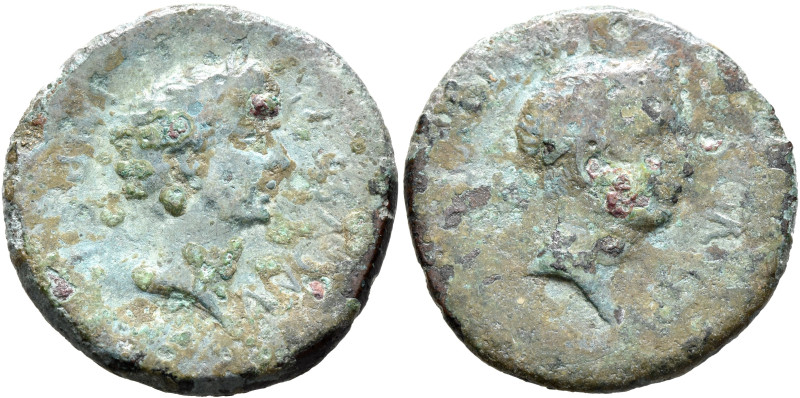 BITHYNIA. Apamea. Augustus, with Divus Julius Caesar, 27 BC-AD 14. Assarion (Bro...