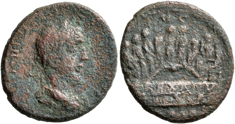 TROAS. Alexandria Troas. Trebonianus Gallus, 251-253. 'As' (Bronze, 22 mm, 5.10 ...