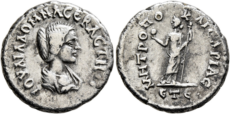 CAPPADOCIA. Caesaraea-Eusebia. Julia Domna, Augusta, 193-217. Drachm (Silver, 17...