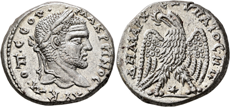 SYRIA, Seleucis and Pieria. Laodicea ad Mare. Macrinus, 217-218. Tetradrachm (Bi...