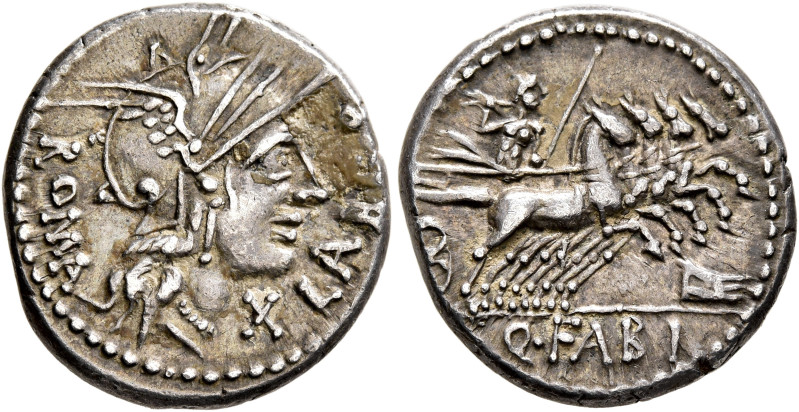 Q. Fabius Labeo, 124 BC. Denarius (Silver, 19 mm, 3.99 g, 1 h), Rome. LABEO - RO...